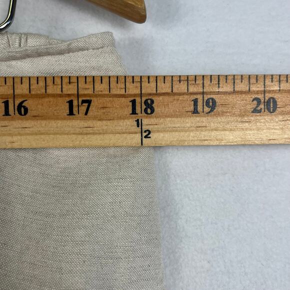 CJ Banks Tiered Skirt Women 18W Natural Beige Linen Rayon Elastic Waist Ruffle - Picture 4 of 9